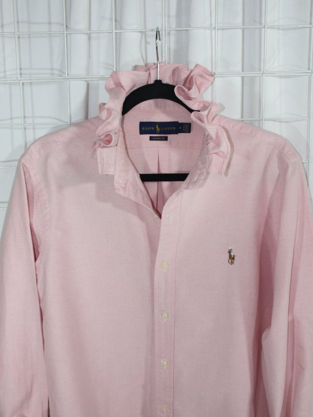 Ralph Lauren Ruffle Collar Shirt - Picture 2 of 8